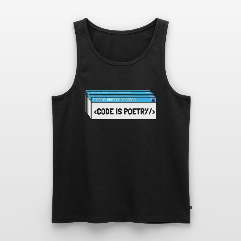 Developer Coder Programmer Poetry Men's Premium Organic Tank Top