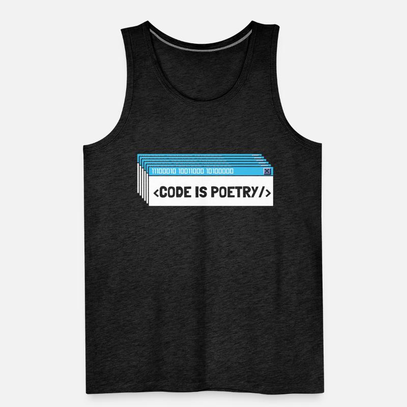 Développeur Coder Programmeur Poésie Débardeur bio Premium Homme