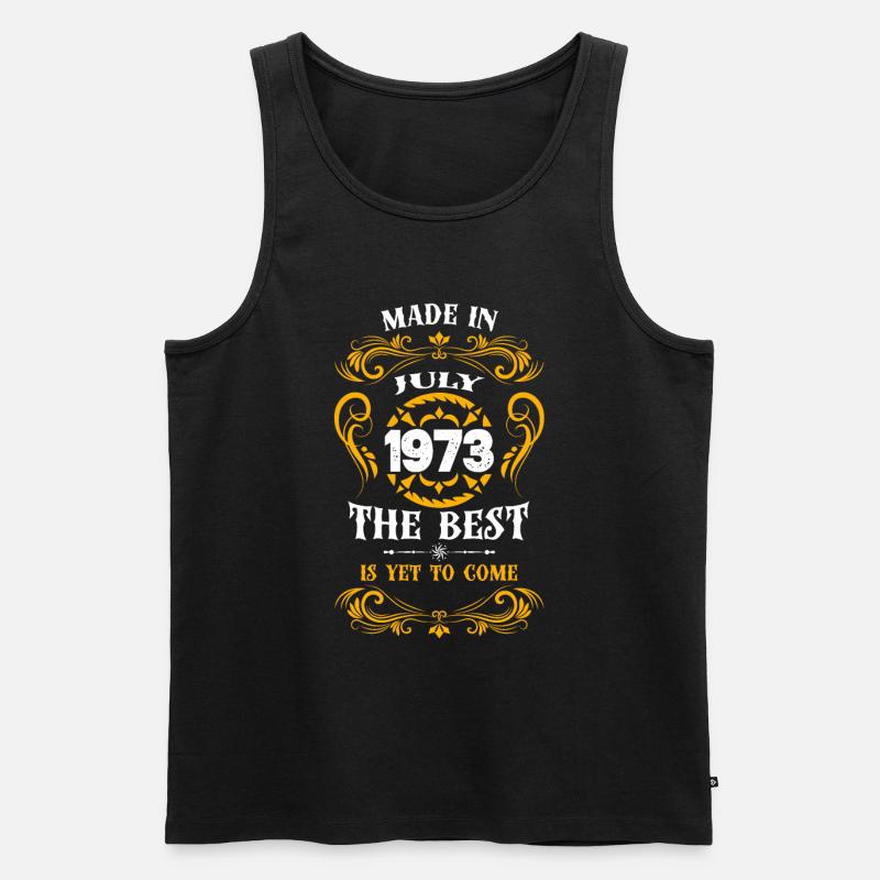 Made In June 1973 The Best - Männer Premium Bio Tank Top - Schwarz