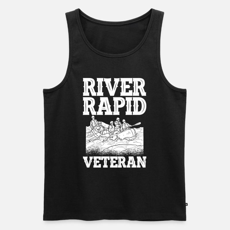 Rafting Wildwasser Rafting - Männer Premium Bio Tank Top - Schwarz