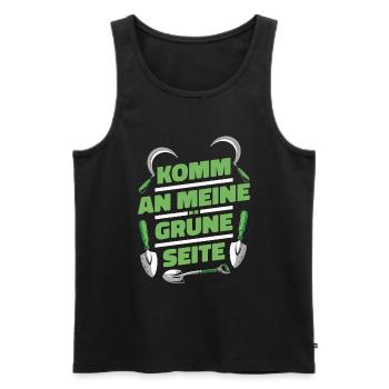 Hobbygärtner Garten Sichel - Männer Premium Bio Tank Top - Schwarz - Vorne - Michal (187cm)