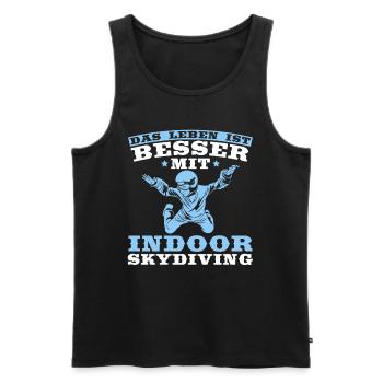 Indoor Skydiving Witzig - Männer Premium Bio Tank Top - Schwarz - Vorne - Michal (187cm)