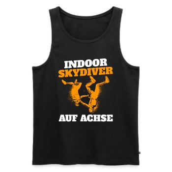 Indoor Skydiving Witzig - Männer Premium Bio Tank Top - Schwarz - Vorne - Michal (187cm)