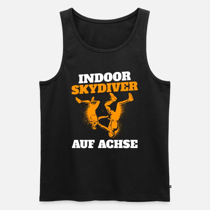 Indoor Skydiving Witzig - Männer Premium Bio Tank Top - Schwarz