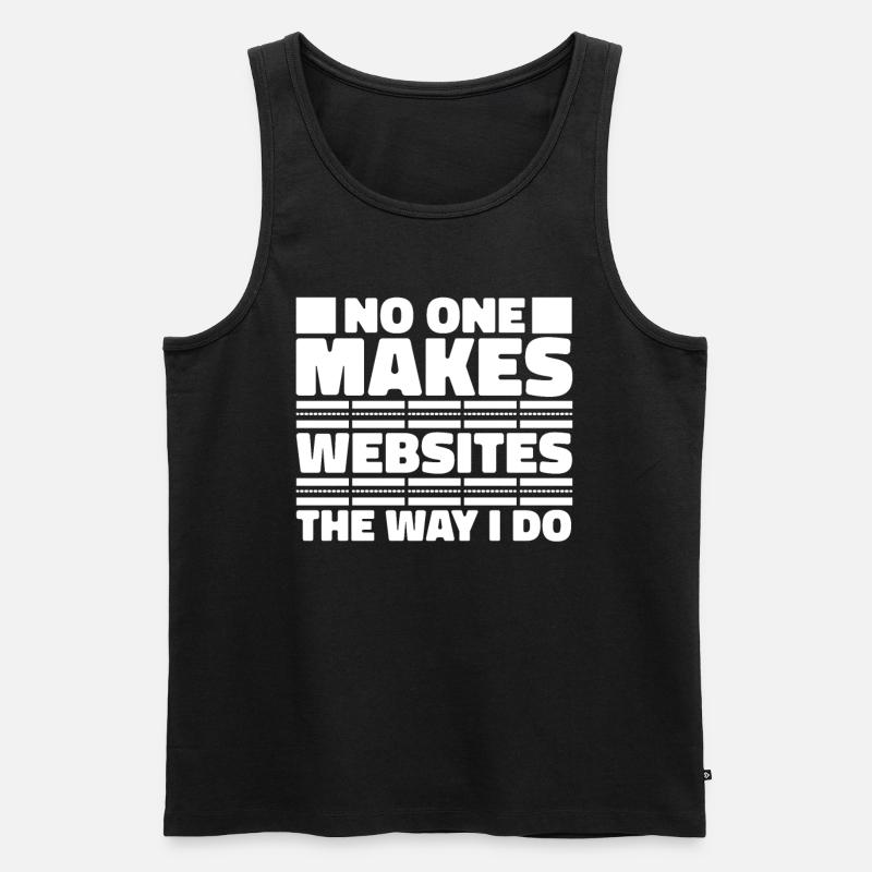 Web Developer Web Developer Funny - Men's Premium Organic Tank Top - black