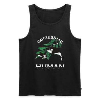 Orca Wal Schwertwal Lustig - Männer Premium Bio Tank Top - Schwarz - Vorne - AI Model Male 178 light (178cm)