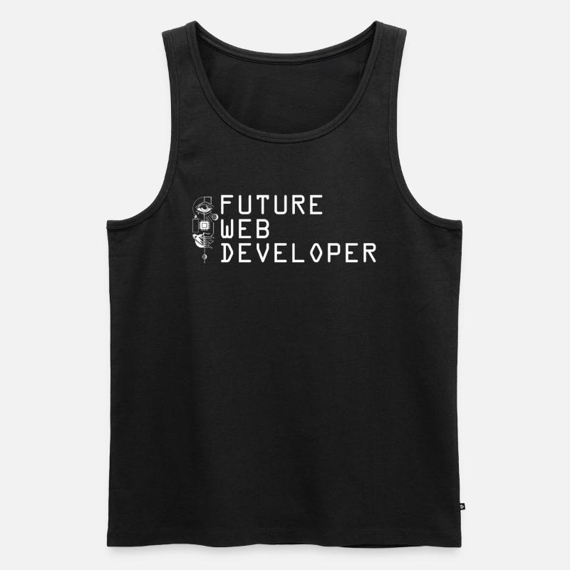 Web Entwickler Webdeveloper Zukunft - Männer Premium Bio Tank Top - Schwarz