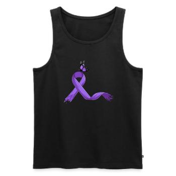 Fibromyalgia Rheumatism Cute - Men's Premium Organic Tank Top - black - Front - AI Model Male 178 light (178cm)