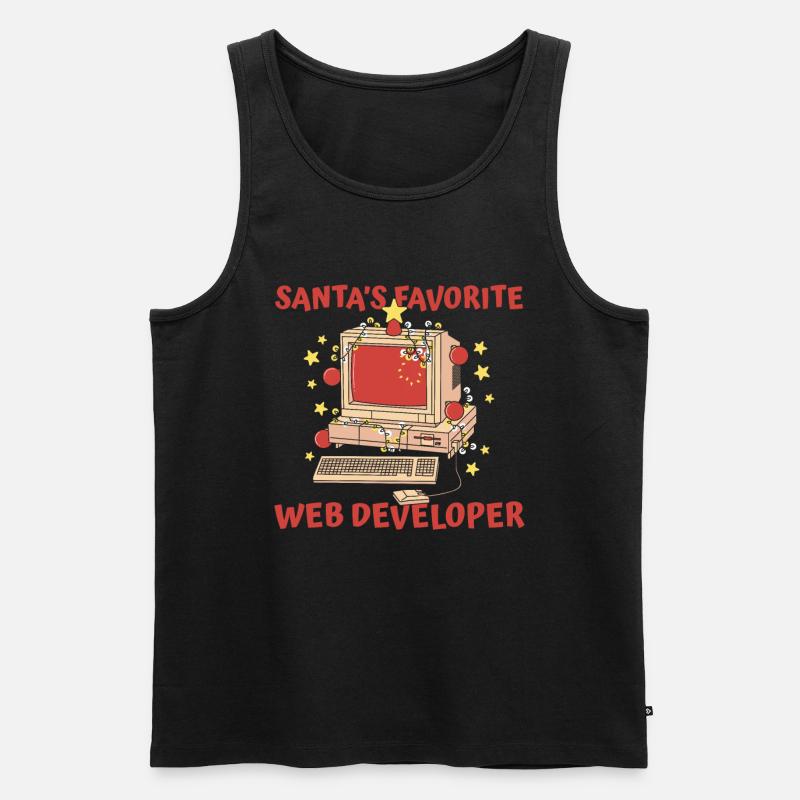 Web Entwickler Webdeveloper Weihnachtsmann - Männer Premium Bio Tank Top - Schwarz