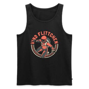 Indoor Skydiving Indoor Fallschirmspringen - Men's Premium Organic Tank Top - black - Front - AI Model Male 178 light (178cm)