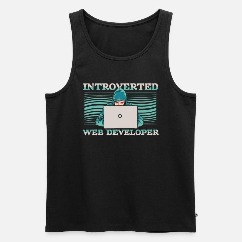 Web Developer Web Developer Introverts - Men's Premium Organic Tank Top - black