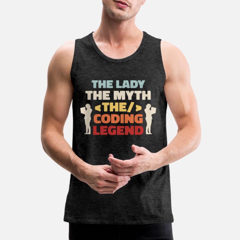 Developer Coder Programmer Dame Men's Premium Organic Tank Top
