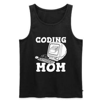 Développeur Coder Programmeur Mère - Débardeur bio Premium Homme - noir - Devant - Michal (187cm)
