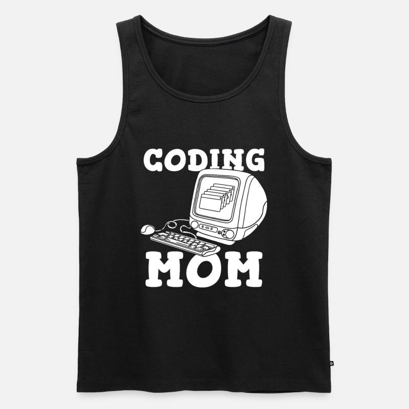 Entwickler Coder Programmierer Mutter - Männer Premium Bio Tank Top - Schwarz