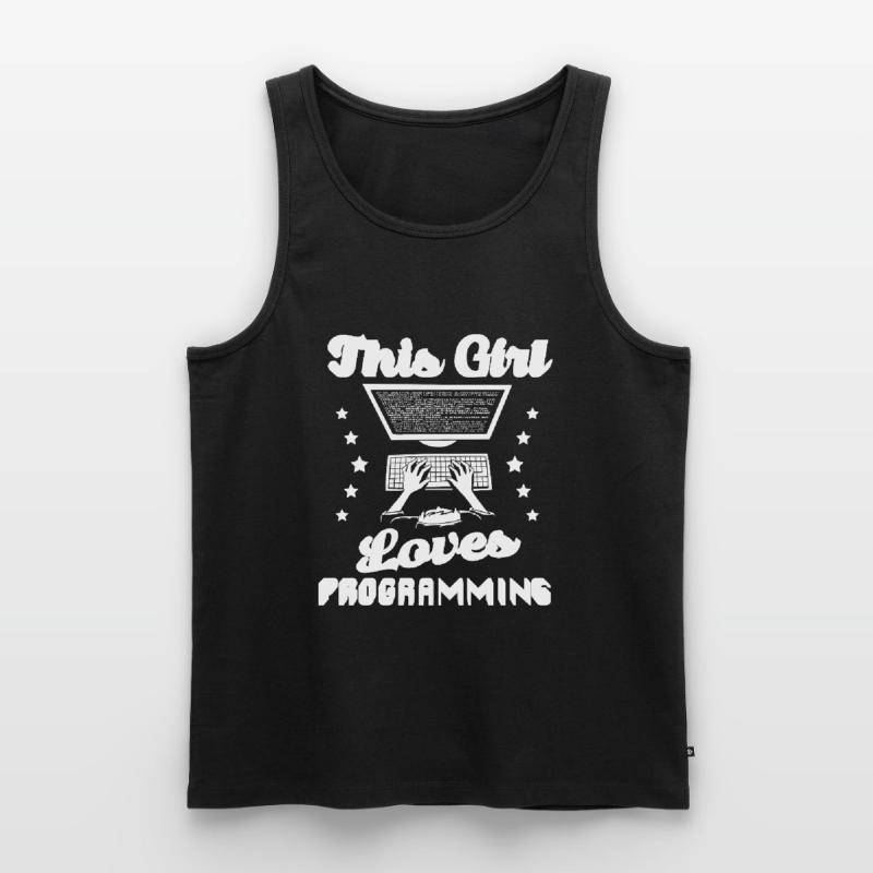 Developer Coder Programmer Girl Men's Premium Organic Tank Top