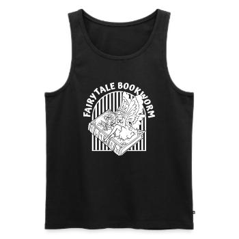 Buch Leseratte Bücherwurm Niedlich Buchfee - Männer Premium Bio Tank Top - Schwarz - Vorne - Michal (187cm)