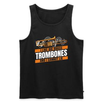 Spielmannszug Posaune Lustig - Männer Premium Bio Tank Top - Schwarz - Vorne - Michal (187cm)