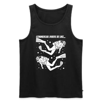 Diving Diver Funny Commercial Diving - Men's Premium Organic Tank Top - black - Front - AI Model Male 178 light (178cm)