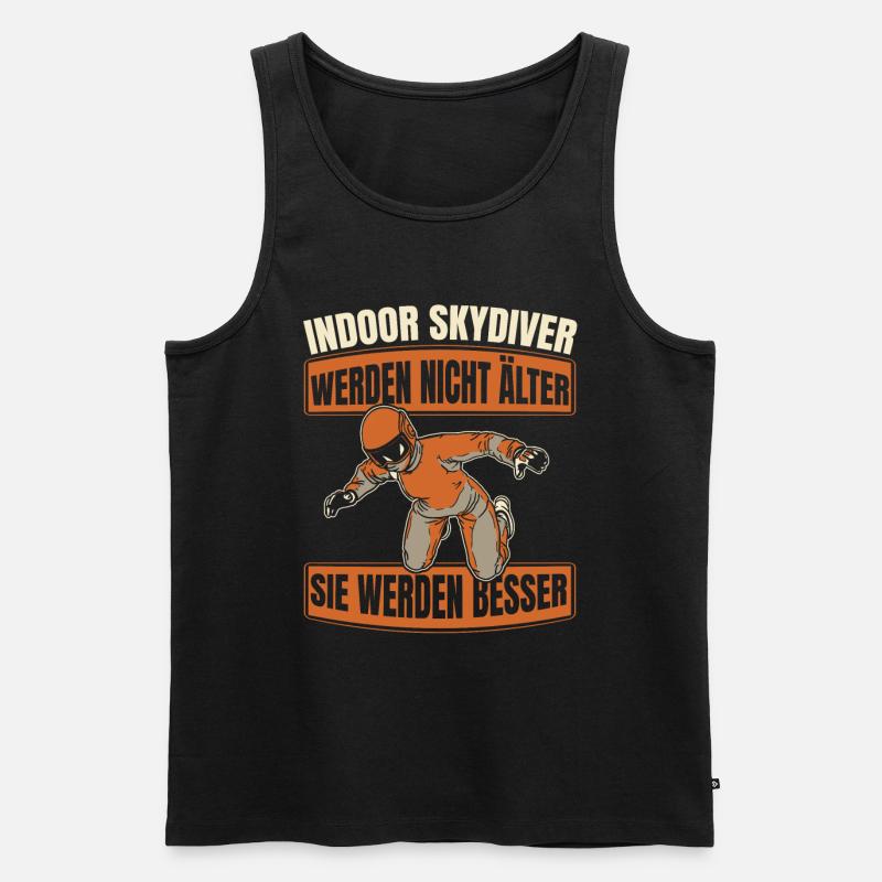 Indoor Skydiving Witzig - Männer Premium Bio Tank Top - Schwarz