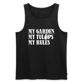 Tulpen Tulpen - Männer Premium Bio Tank Top - Schwarz - Vorne - AI Model Male 178 light (178cm)