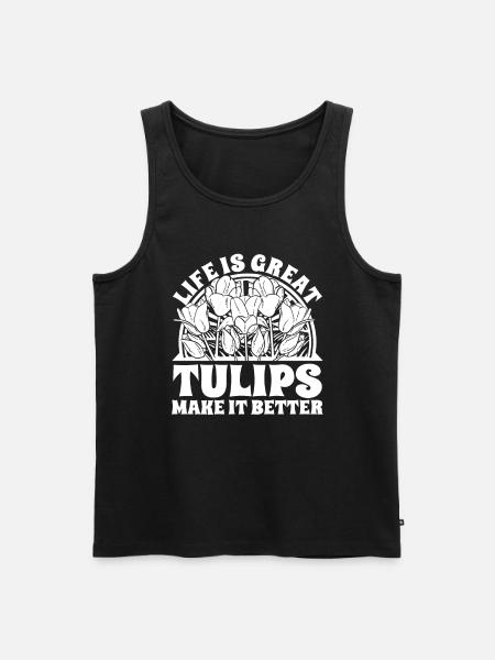 Tulips Tulips - Men's Premium Organic Tank Top - black
