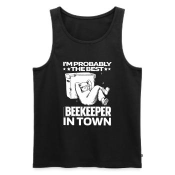 Beekeepers, beekeepers - Men's Premium Organic Tank Top - black - Front - Michal (187cm)