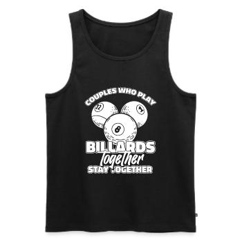 Billard - Männer Premium Bio Tank Top - Schwarz - Vorne - AI Model Male 178 light (178cm)