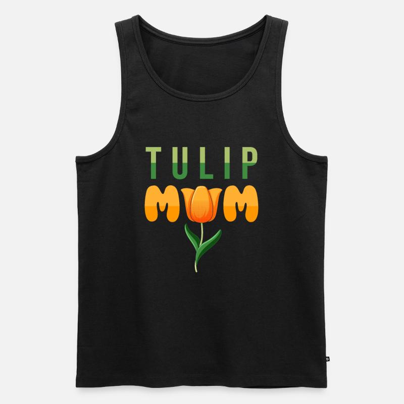 Tulpen Mutter - Männer Premium Bio Tank Top - Schwarz