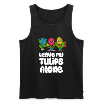 Tulpen Niedlich - Männer Premium Bio Tank Top - Schwarz - Vorne - Michal (187cm)