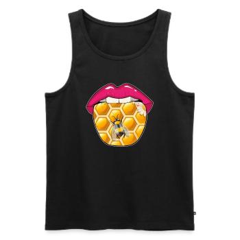 Beekeeper beekeeper tongue - Men's Premium Organic Tank Top - black - Front - Michal (187cm)
