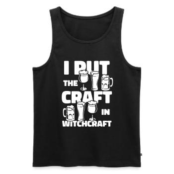 Craft Beer Bier Craftbier - Men's Premium Organic Tank Top - black - Front - AI Model Male 178 light (178cm)