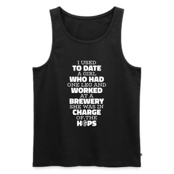Craft Beer Bier Craftbier - Men's Premium Organic Tank Top - black - Front - AI Model Male 178 light (178cm)