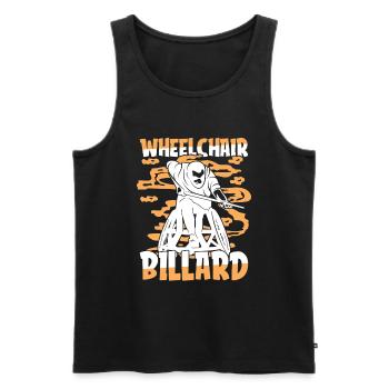 Billard Rollstuhl - Männer Premium Bio Tank Top - Schwarz - Vorne - Michal (187cm)