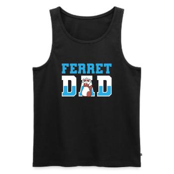 Ferret polecat father - Men's Premium Organic Tank Top - black - Front - Michal (187cm)