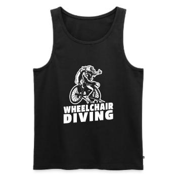Diving Diver - Men's Premium Organic Tank Top - black - Front - AI Model Male 178 light (178cm)