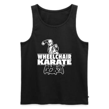 Karate - Men's Premium Organic Tank Top - black - Front - Michal (187cm)