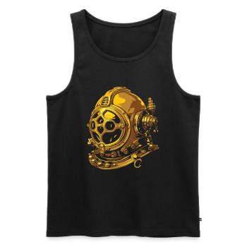 Tauchen Taucher Cool Kommerzielles Tauchen - Männer Premium Bio Tank Top - Schwarz - Vorne - Michal (187cm)