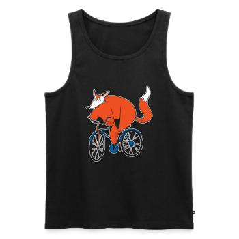 Vélo Fuchs - Débardeur bio Premium Homme - noir - Devant - Michal (187cm)
