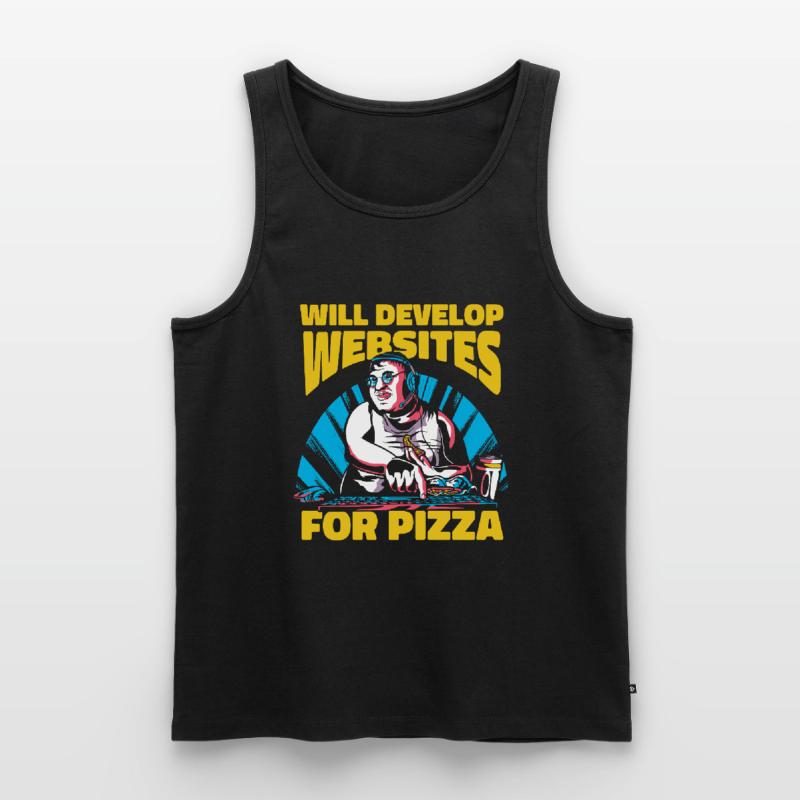 Web Developer Web Developer Pizza Men's Premium Organic Tank Top