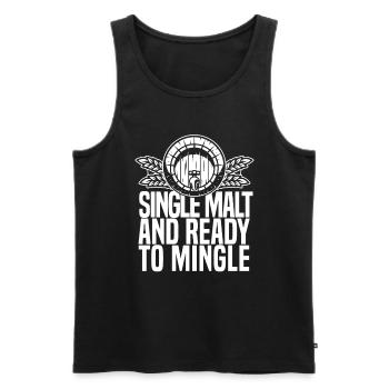 Whisky Whiskey - Men's Premium Organic Tank Top - black - Front - Michal (187cm)