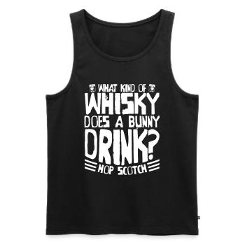 Whisky Whiskey - Men's Premium Organic Tank Top - black - Front - Michal (187cm)