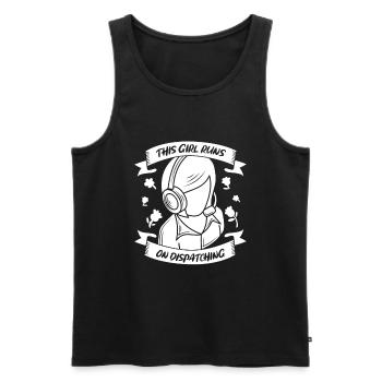 Emergency call control center operations center - Men's Premium Organic Tank Top - black - Front - AI Model Male 178 light (178cm)
