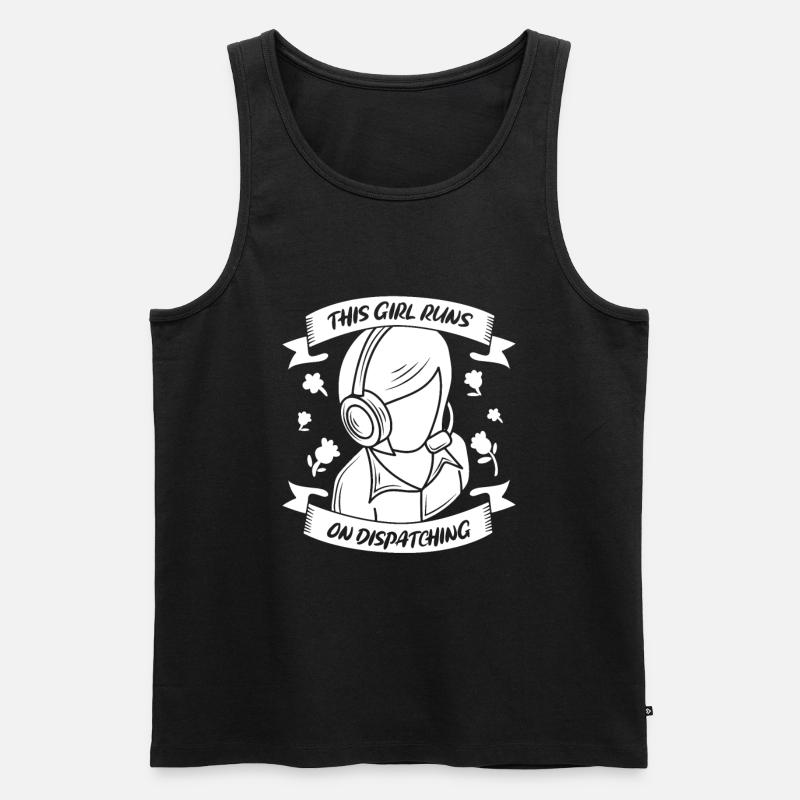Notruf Leitstelle Einsatzzentrale - Männer Premium Bio Tank Top - Schwarz