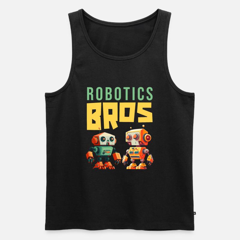 Robotik Ai Roboter Cool - Männer Premium Bio Tank Top - Schwarz