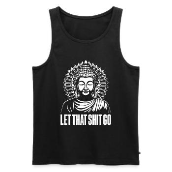 Buddha Buddhist Witzig - Männer Premium Bio Tank Top - Schwarz - Vorne - AI Model Male 178 light (178cm)