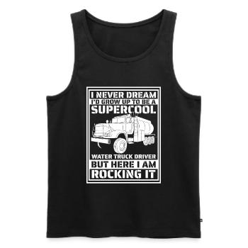 Lkw Fahrer Trucker Lastwagenfahrer - Männer Premium Bio Tank Top - Schwarz - Vorne - Michal (187cm)