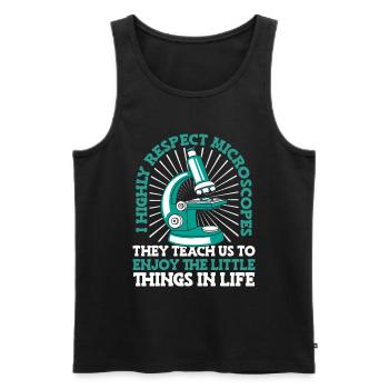 Biologie Biologe Mikroskop - Männer Premium Bio Tank Top - Schwarz - Vorne - Michal (187cm)