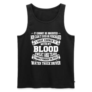 Truck Driver Trucker Truck Driver Water - Men's Premium Organic Tank Top - black - Front - Michal (187cm)