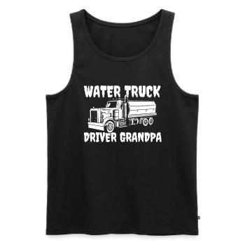 Lkw Fahrer Trucker Lastwagenfahrer - Männer Premium Bio Tank Top - Schwarz - Vorne - Michal (187cm)