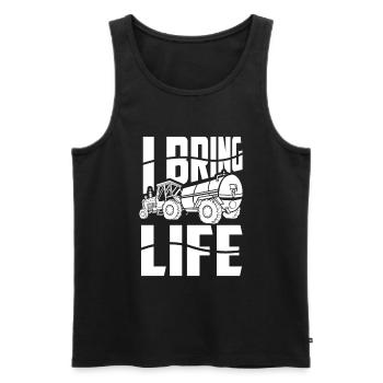 Lkw Fahrer Trucker Lastwagenfahrer - Männer Premium Bio Tank Top - Schwarz - Vorne - Michal (187cm)